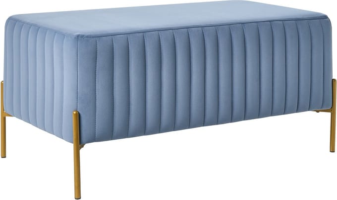 UTAH - Bankje - Blauw - Fluweel