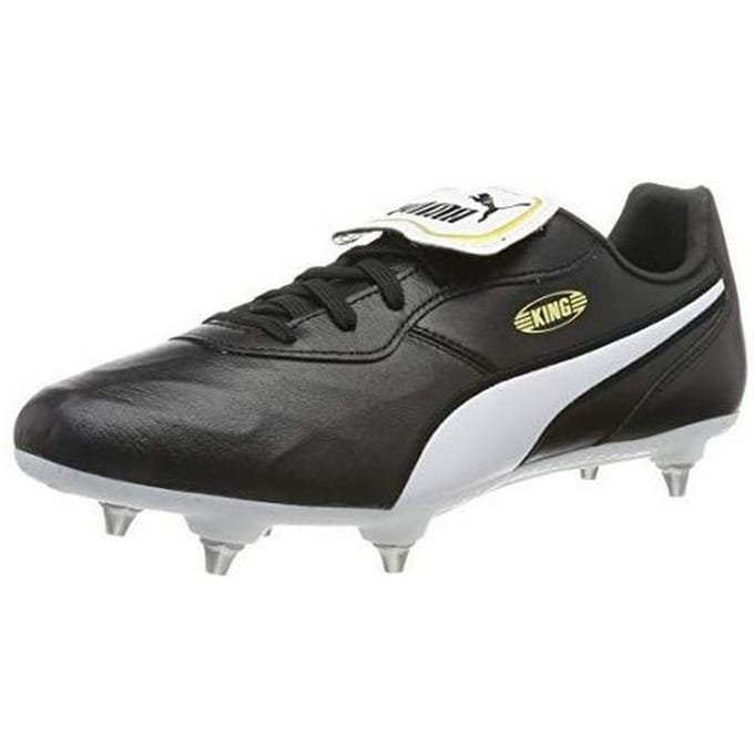 Puma Heren King Top Lederen Voetbalschoenen (Zwart/Wit)