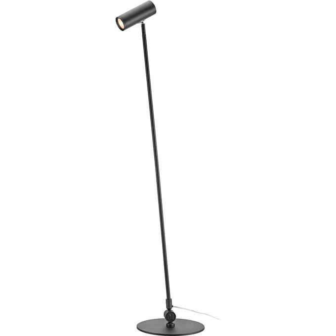 Markslöjd LED vloerlamp Arlo, zwart, ijzer, hoogte 132 cm, dimbaar