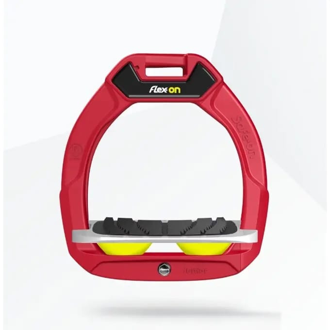 Kleurige veiligheidsbeugel voor paardrijden Rood/Grijs/Geel kind Flex-On Safe-On