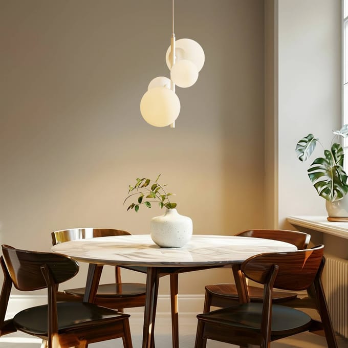 Bloom Hanglamp Wit 4-Lichts E14 - Stijlvolle Verlichting