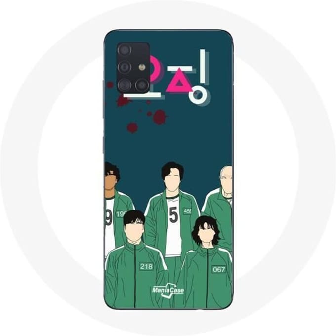 Coque Samsung Galaxy A51 Squid Game Affiche personnages Art