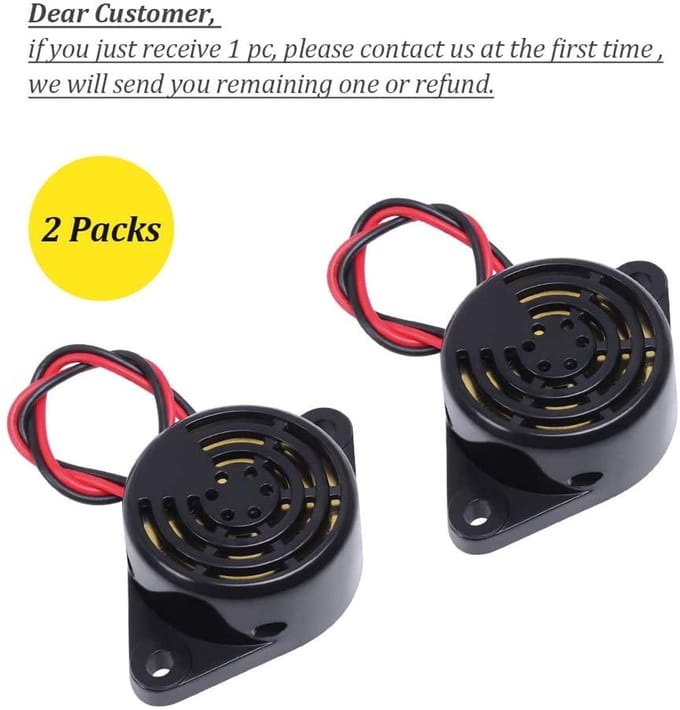 Actieve piezo zoemer 2 stuks - 100 dB alarmgeluid voor doe-het-zelf projecten