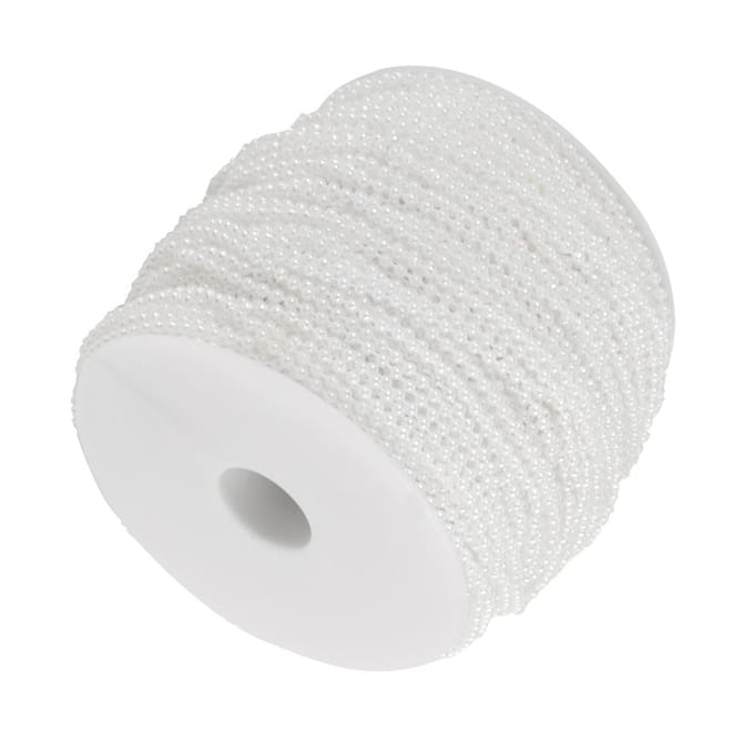 100m rol Imitatie Parel Draad Kralen Slinger String DIY Bruiloftsdecoratie 2.5mm(wit)