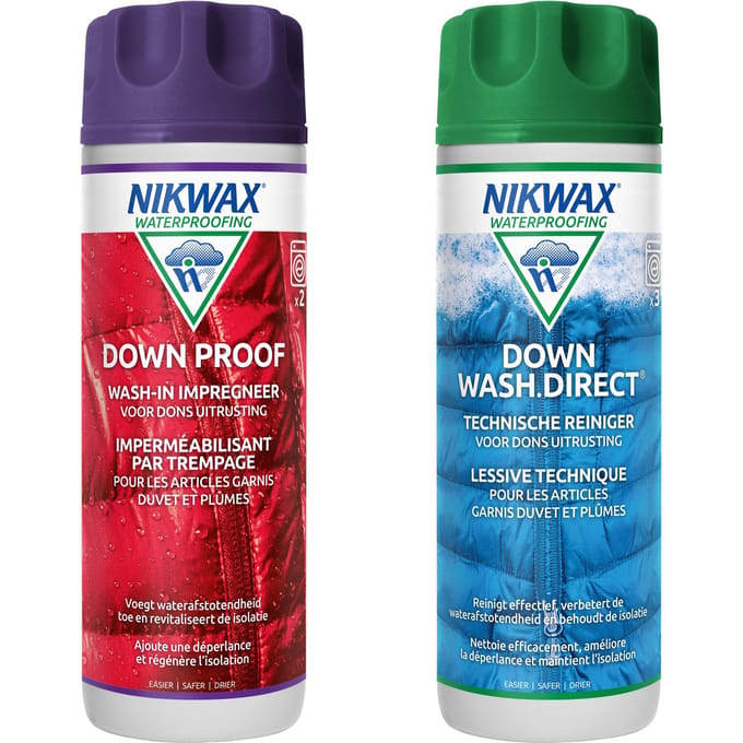 Nikwax Down Wash / Down Proof 300ml - impregneermiddel - wasmiddel - 2pack