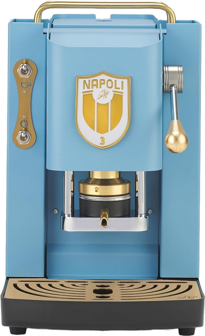Elegante Koffiepads Machine 44mm Koperen Pers Turquoise