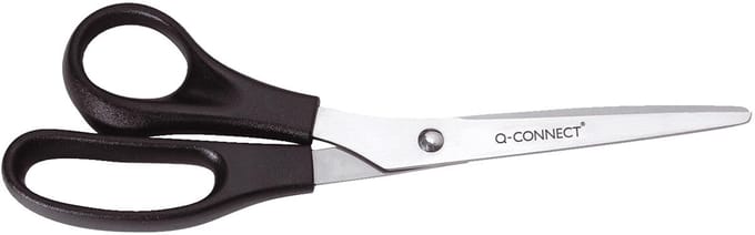 Q-CONNECT schaar, linkshandig, 21 cm, op blister 15 stuks