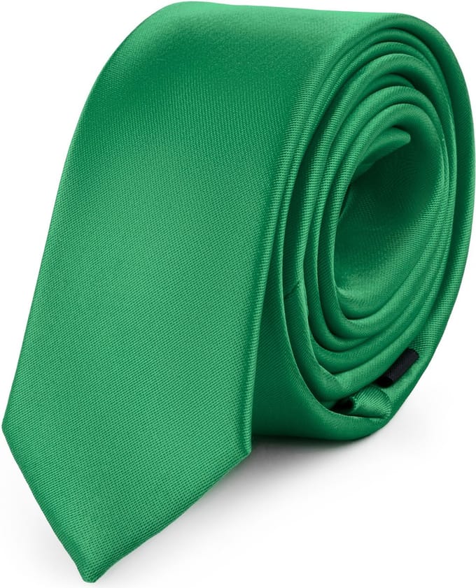 Ladeheid Smal Stropdas - Stropdassen voor heren - Lengte: 150 cm, Breedte: 5 cm - Donkergroen - LA-SR-SP-5