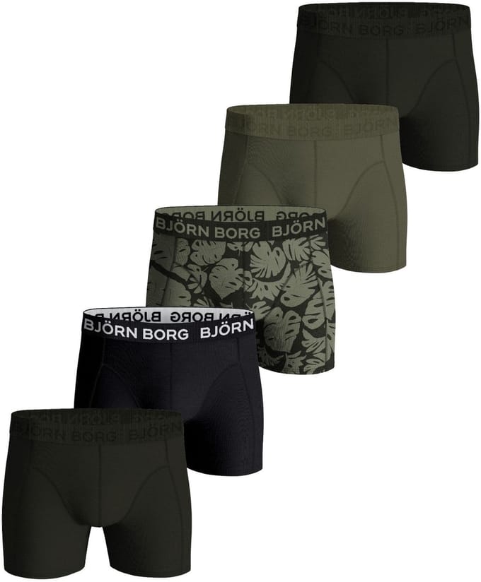 Björn Borg Cotton Stretch boxers - heren boxers normale lengte (5-pack) - multicolor