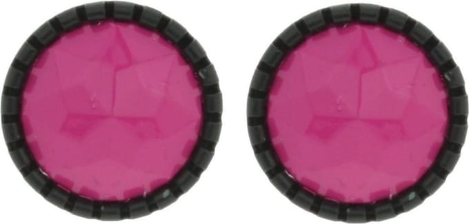 Behave - Oorstekers dames - Roze kunststof retro - Urban statement