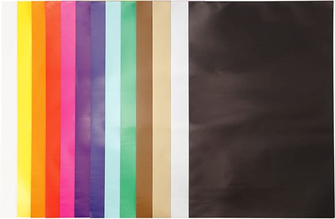 Glanspapier, vel 32x48 cm, 80 gr, diverse kleuren, 100 vel/ 1 doos