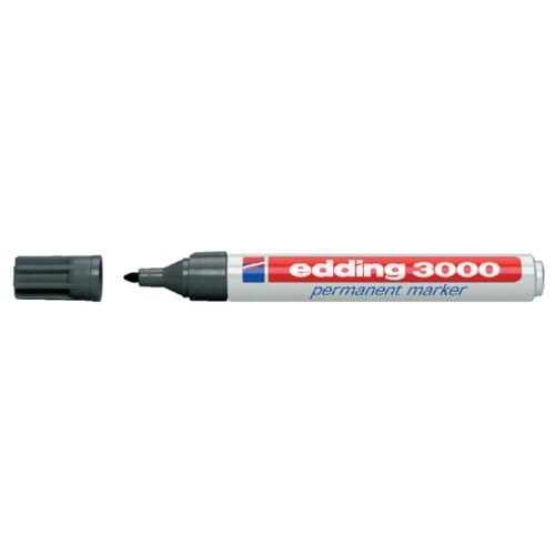 edding 3000 permanent marker rond - Grijs - 1 stuk