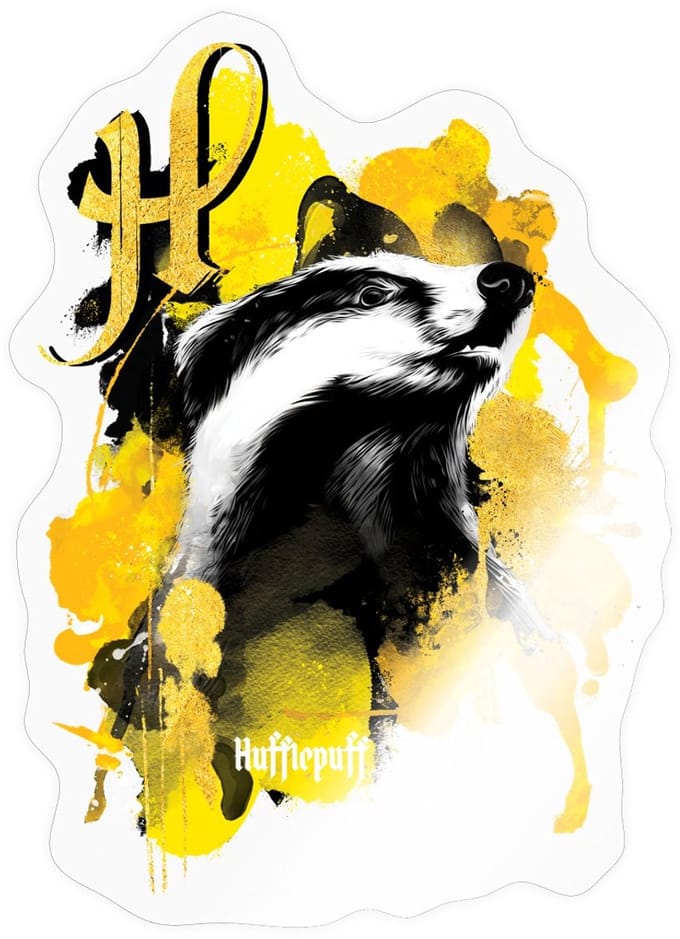 Harry Potter Huffelpuf Das Sticker maat S (10 x 10 cm)
