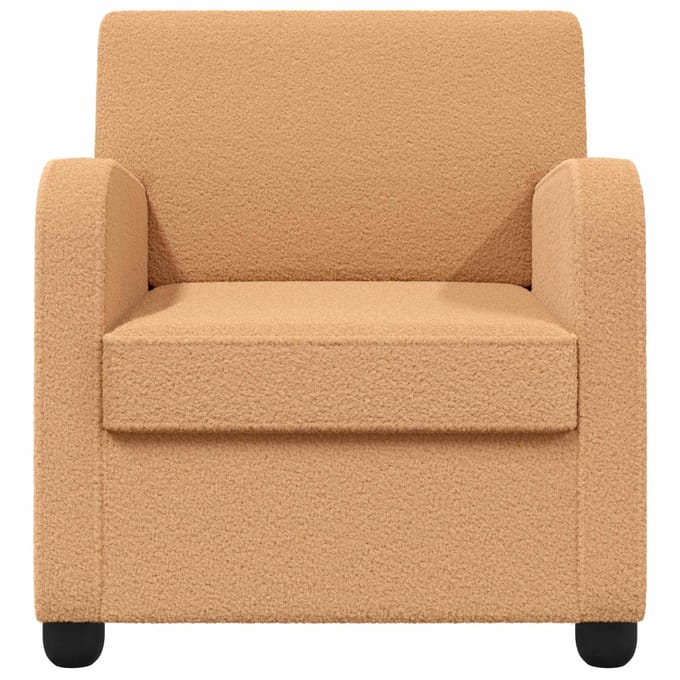 vidaXL - Fauteuil - Beige - Imitatie - lamswol
