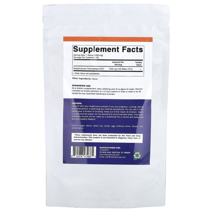 Vitamatic, Streptococcus Thermophilus, 100g (3,5 oz)