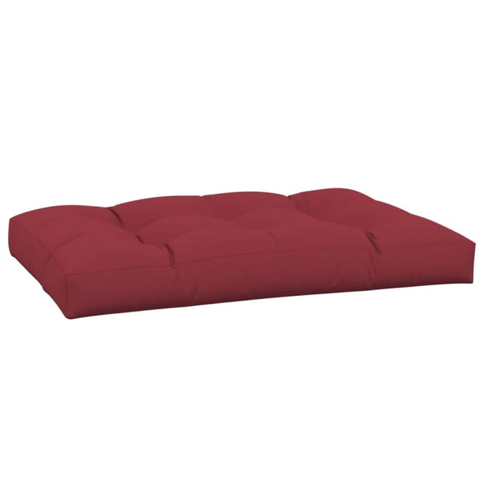 vidaXL - Palletkussen - 120 - x - 80 - x - 12 - cm - stof - wijnrood