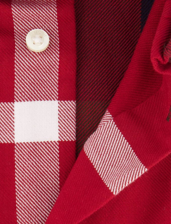 Casual overhemd Barbour tailored fit rood katoen