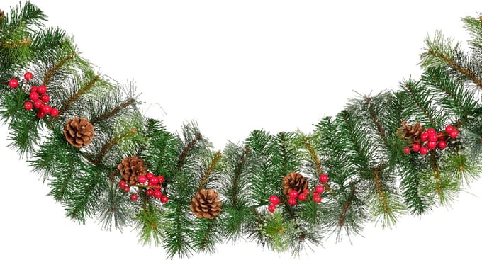 Everlands Ipswich guirlande slinger groen - 270x30 cm