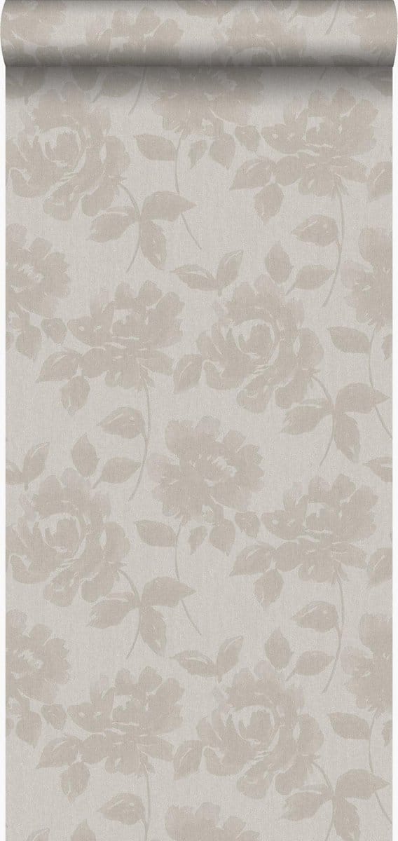 Origin Wallcoverings behang rozen licht taupe - 53 cm x 10.05 m - 347028