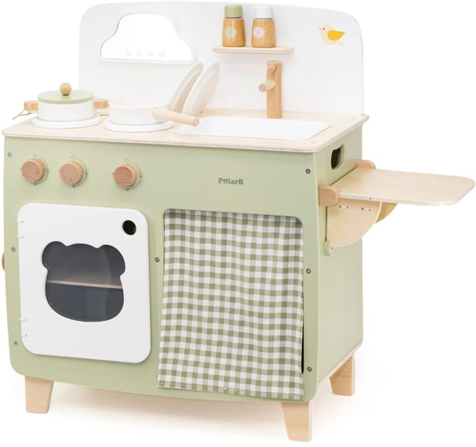 PolarB Houten Speelkeuken met Accessoires – Kinderkeuken vanaf 3 jaar