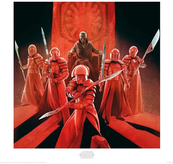 Pyramid Star Wars The Last Jedi Snoke And Elite Guards Kunstdruk 40x40cm Poster - 40x40cm