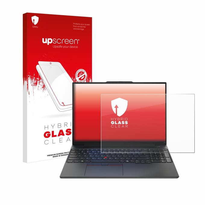upscreen - Screenprotector voor Lenovo ThinkPad E16 Gen 2 - Folie Beschermfolie Beschermglas transparant