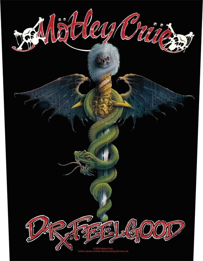Motley Crue - Dr Feelgood Rugpatch - Zwart