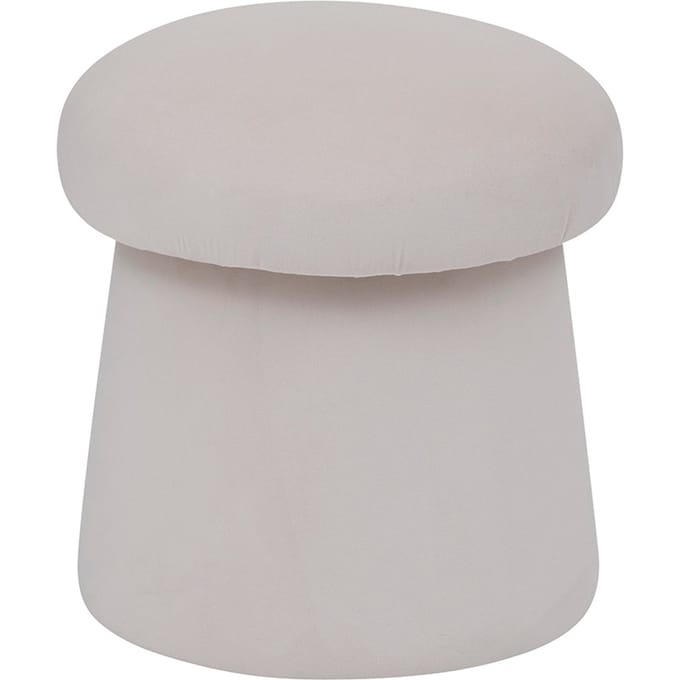 Eazy Living Velvet Poef Ø 37 cm Autun Ivoor