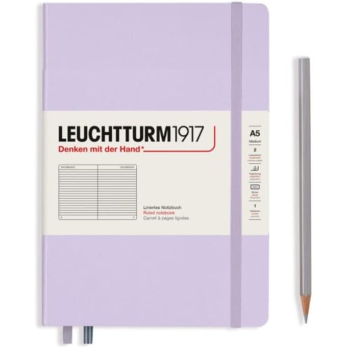 Leuchtturm1917 - Medium A5 - Notitieboek - Gelinieerd - Lilac - Notebook - 4004117609312