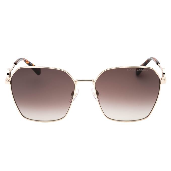 Marc Jacobs Vierkant Dames Goud Havana Bruin Kleurverloop MARC 729/S
