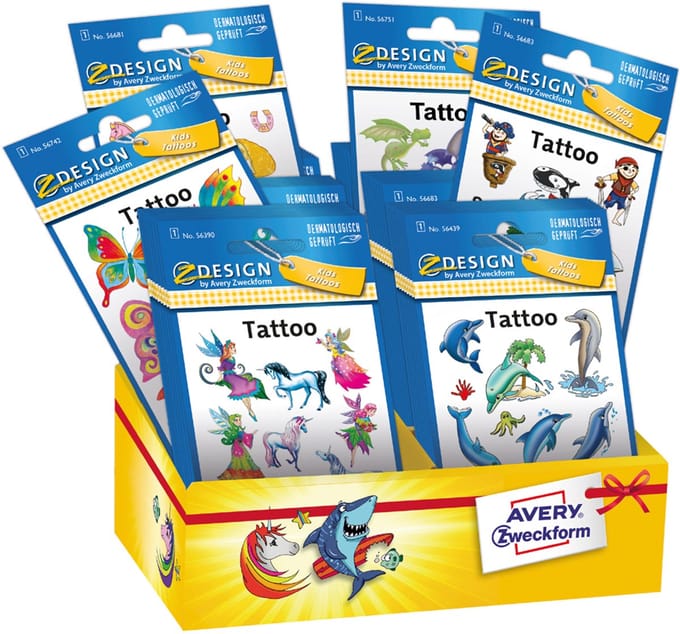 Avery Assortiment Kids Tijdelijke Tatoeages