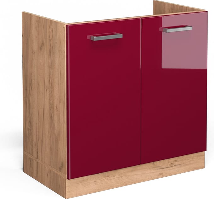 Vicco R-Line Wastafelkast – 80 cm zonder werkblad Rode hoogglans