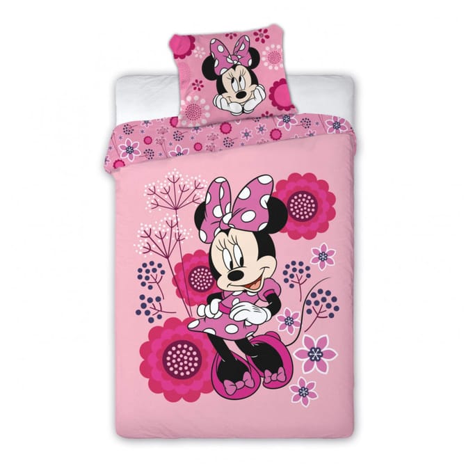 Disney Minnie Mouse Dekbedovertrek flowers - 140 x 200 cm - Polyester