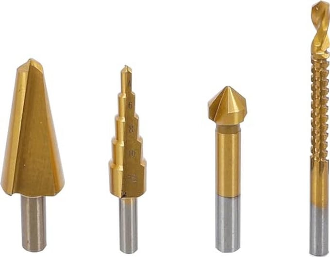 Multi-borenset - HSS-G titanium gecoat - 4-delig voor doe-het-zelf projecten