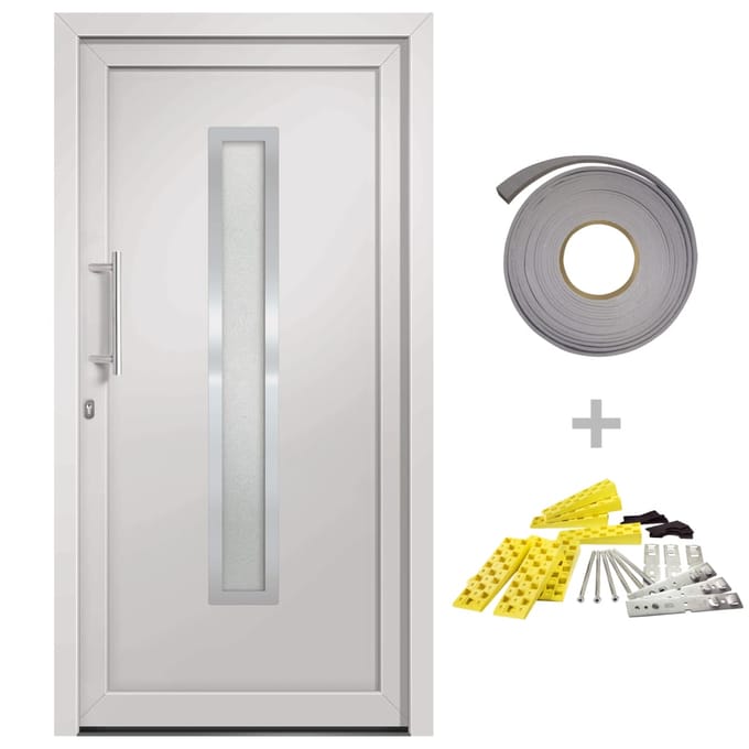 vidaXL - Voordeur - 98x208 - cm - wit