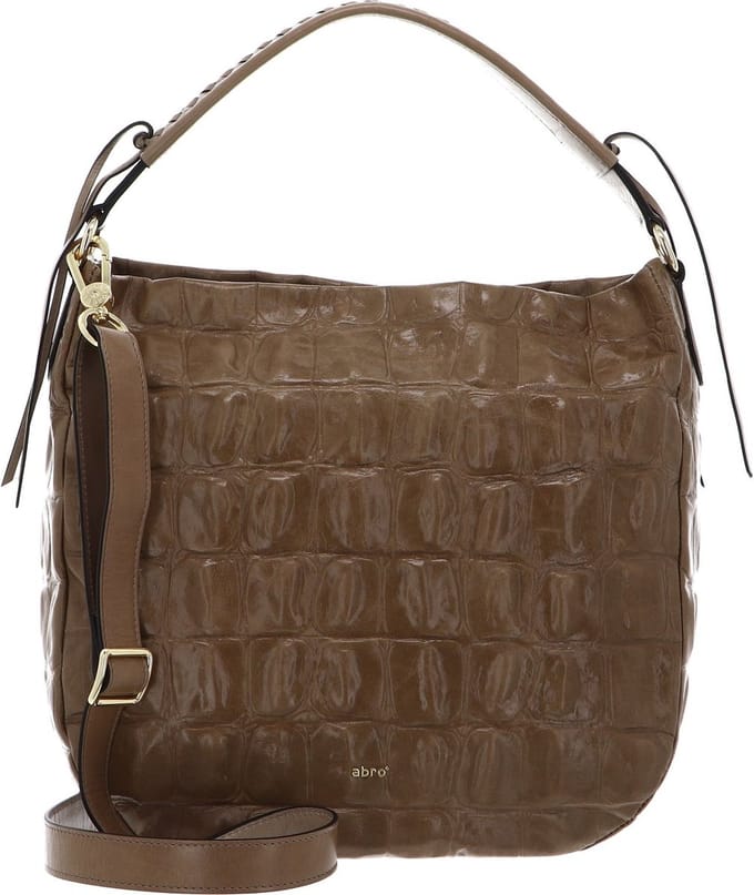 abro Schoudertas Leder Primitivo Shoulder Bag Heather Nude Lichtbruin