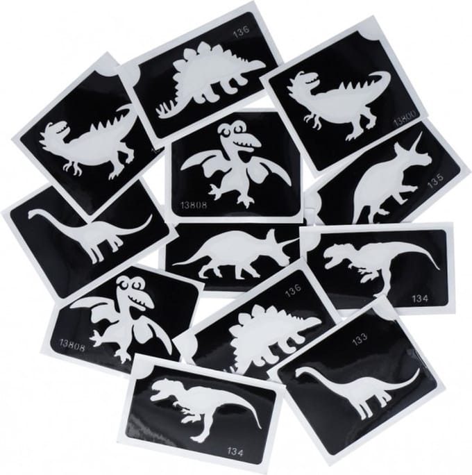 Superstar Dino Glitter Tattooset