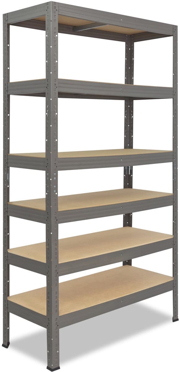 Shelfplaza PRO metalen stellingkast - 230x50x60 cm - grijs - 6 planken