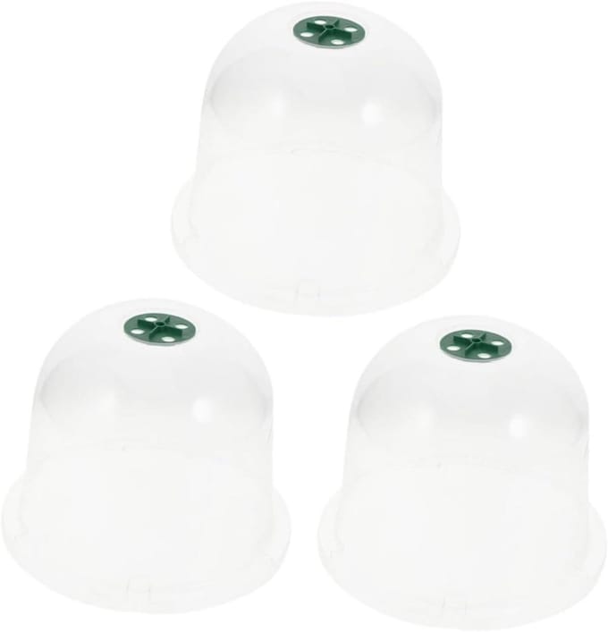 Plantenkoepels 3-pack - Mini Kaskes - Zaailingen Beschermen - Transparant Ontwerp - 26cm Hoog - Transparant