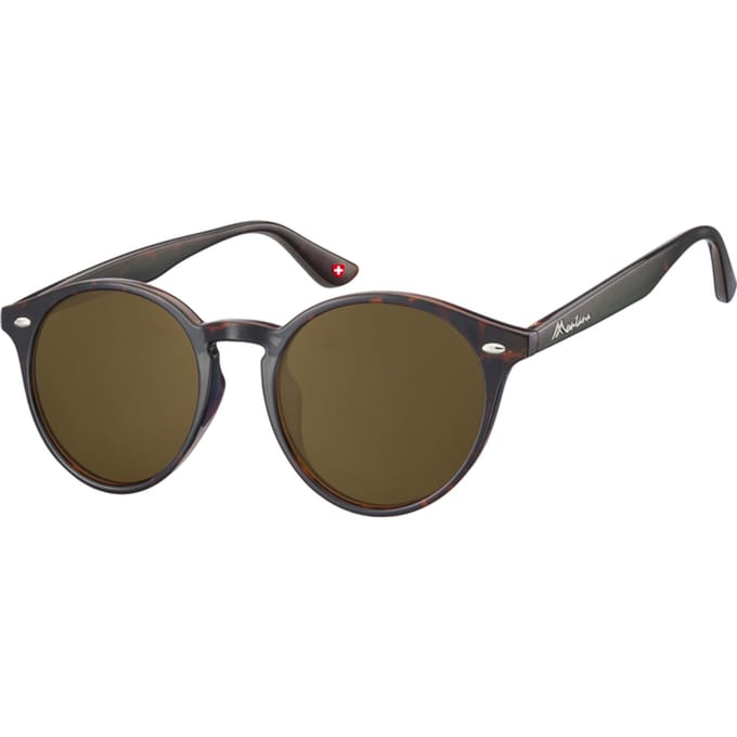 Zonnebril Montana met bruin rond glas turtle