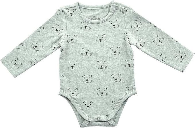 Jollein Romper lange mouw 50/56 Little lion grey
