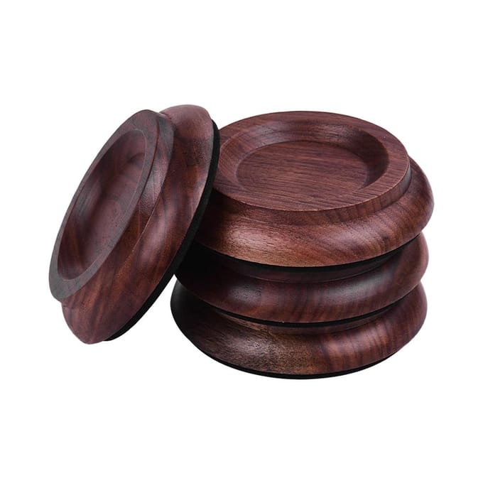 4 stuks / set Rechte Piano Zwenkwielen Onderzetters Houten Onderzetters