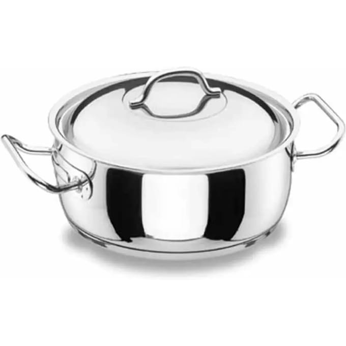 Professionele steelpan + deksel Lacor 16 cm