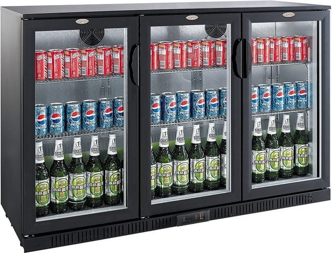 Combisteel - Barkoeler Zwart 3 Deuren - 320 Liter