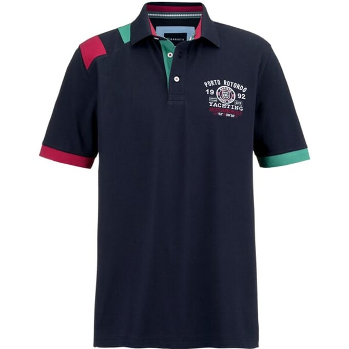 Babista herren Poloshirt - 44/46 - donkerblauw - Plus Size