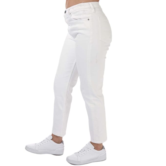 Tommy Hilfiger-jeans met tabard-logo voor dames, wit