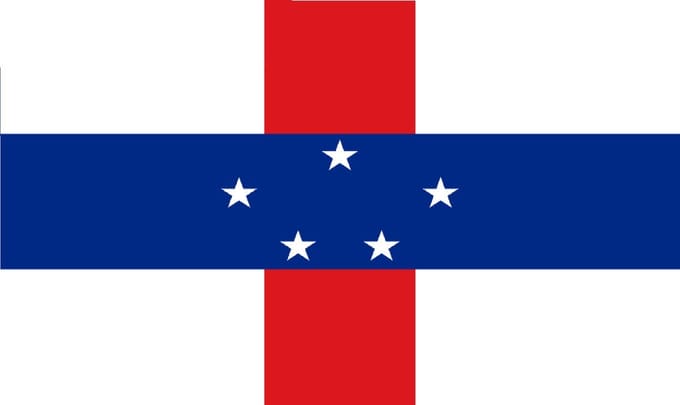 *** Grote Antilliaanse Vlag 90x150cm - Vlag Antillen - van Heble® ***