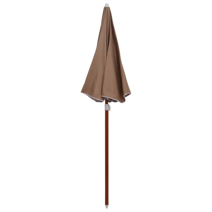 vidaXL - Parasol - met - stalen - paal - 180 - cm - taupe