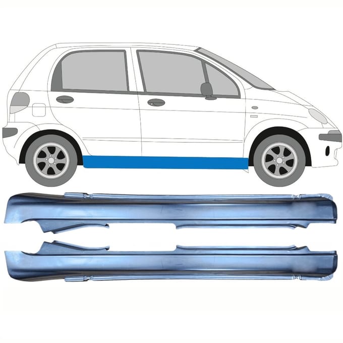 Volledige dorpel voor Daewoo Matiz 1998-2008 / Links + Rechts / Set
