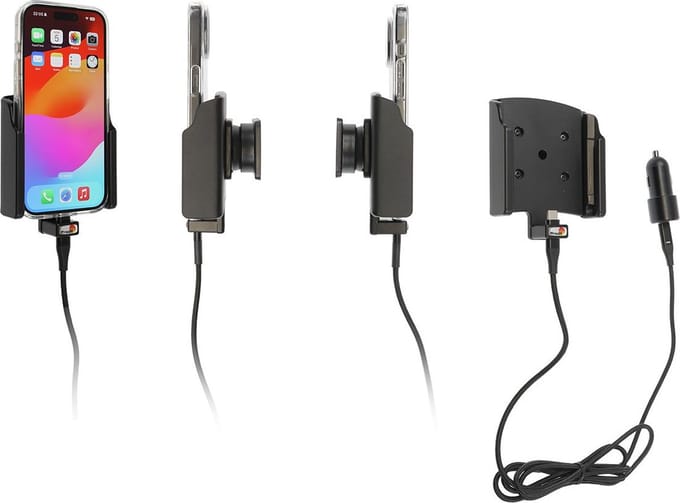 Brodit houder/lader Apple iPhone 15 Pro USB sig - with case